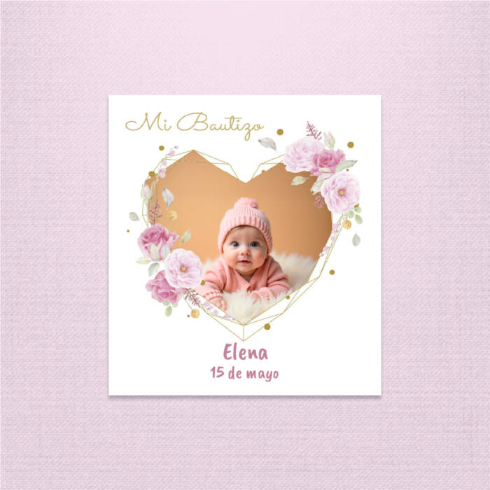 20 70 05 116 Imán de Bautizo Corazón