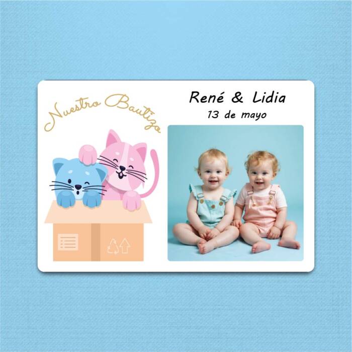 20 70 05 355 Imán de Bautizo Niña y Niño