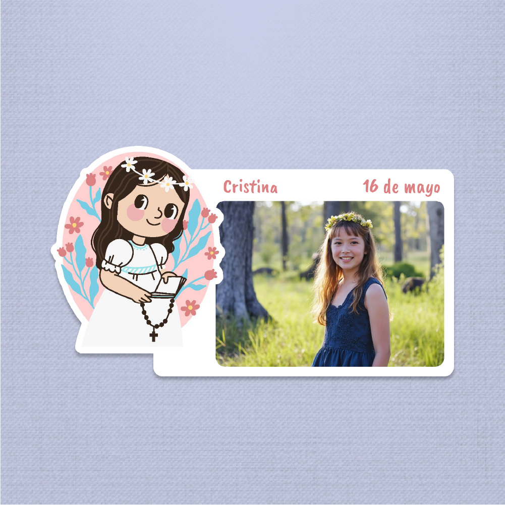 20 70 11 004 Imán de Comunión Flores