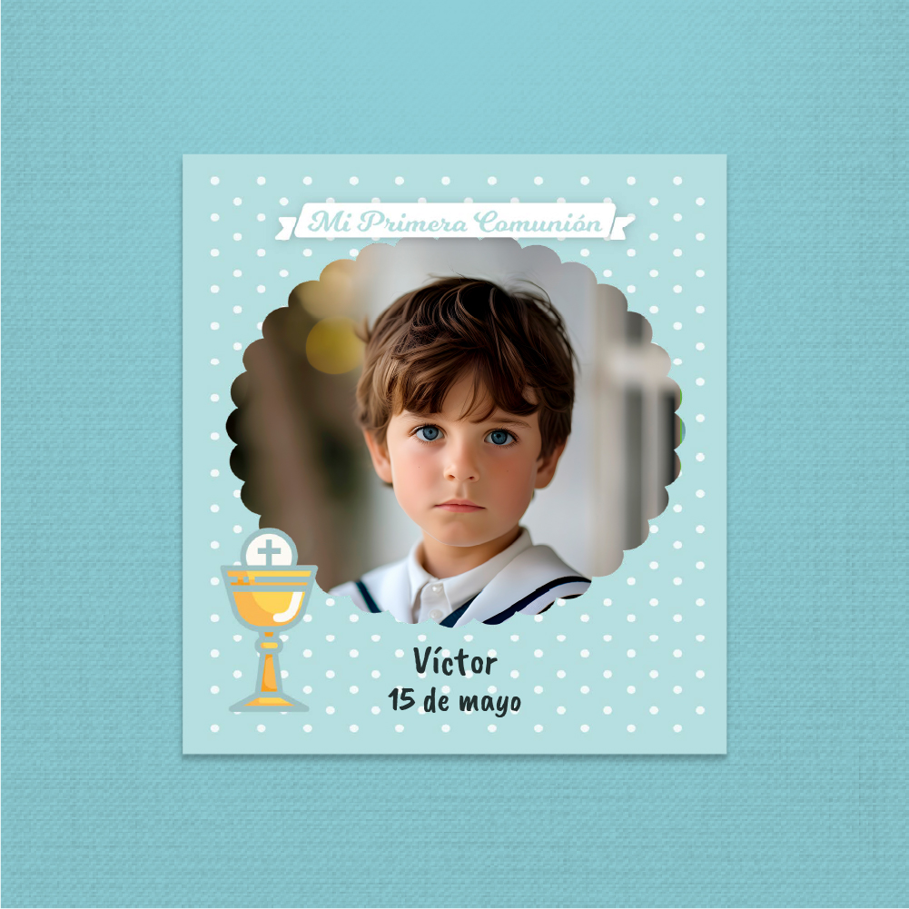 20 70 11 117 Imán de Comunión Nube azul