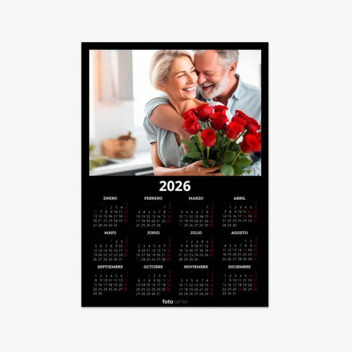 30 20 0003 Calendario en Póster Oscuro