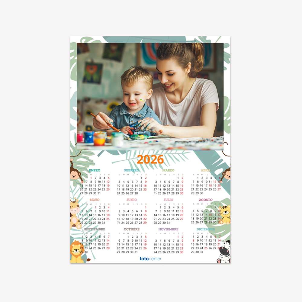 30 20 0302 Calendario en Póster Infantil