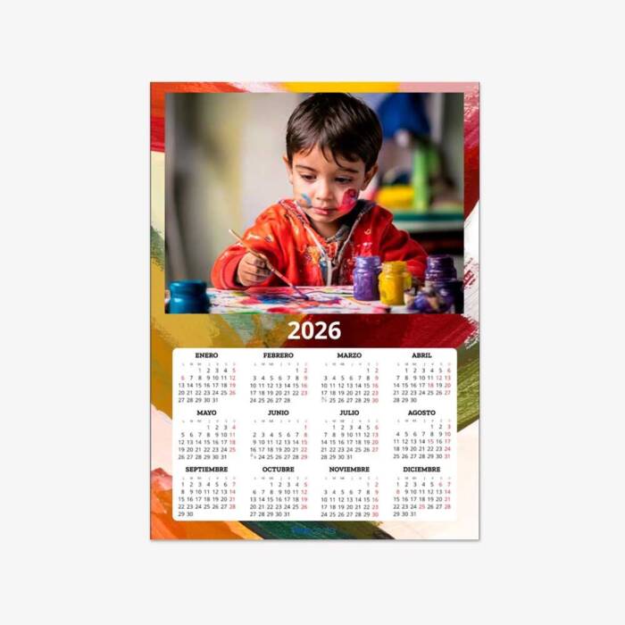 30 20 8501 Calendario en Póster pinceladas