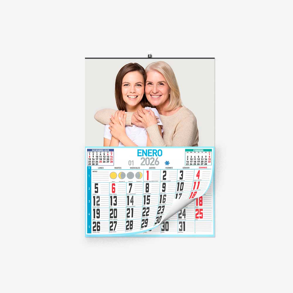 30 30 0001 Calendario Faldilla Clásico