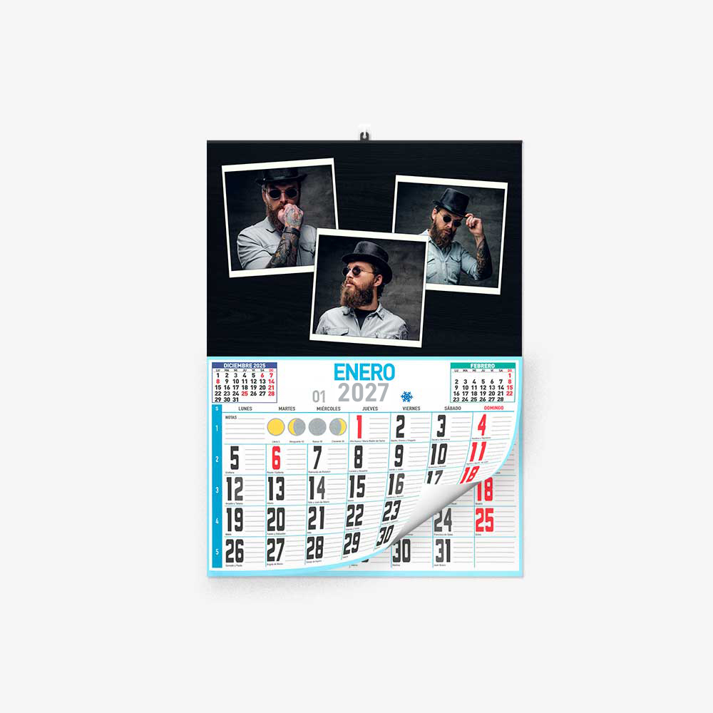 30 30 4702 Calendario Faldilla Los tres