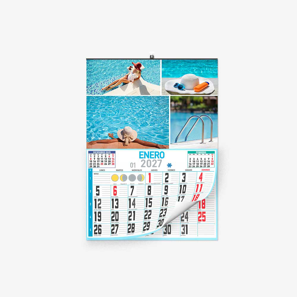 30 30 6101 Calendario Faldilla Piscina