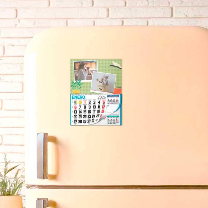 30 36 7101 Calendario con Faldilla Mini Pajarito amarillo