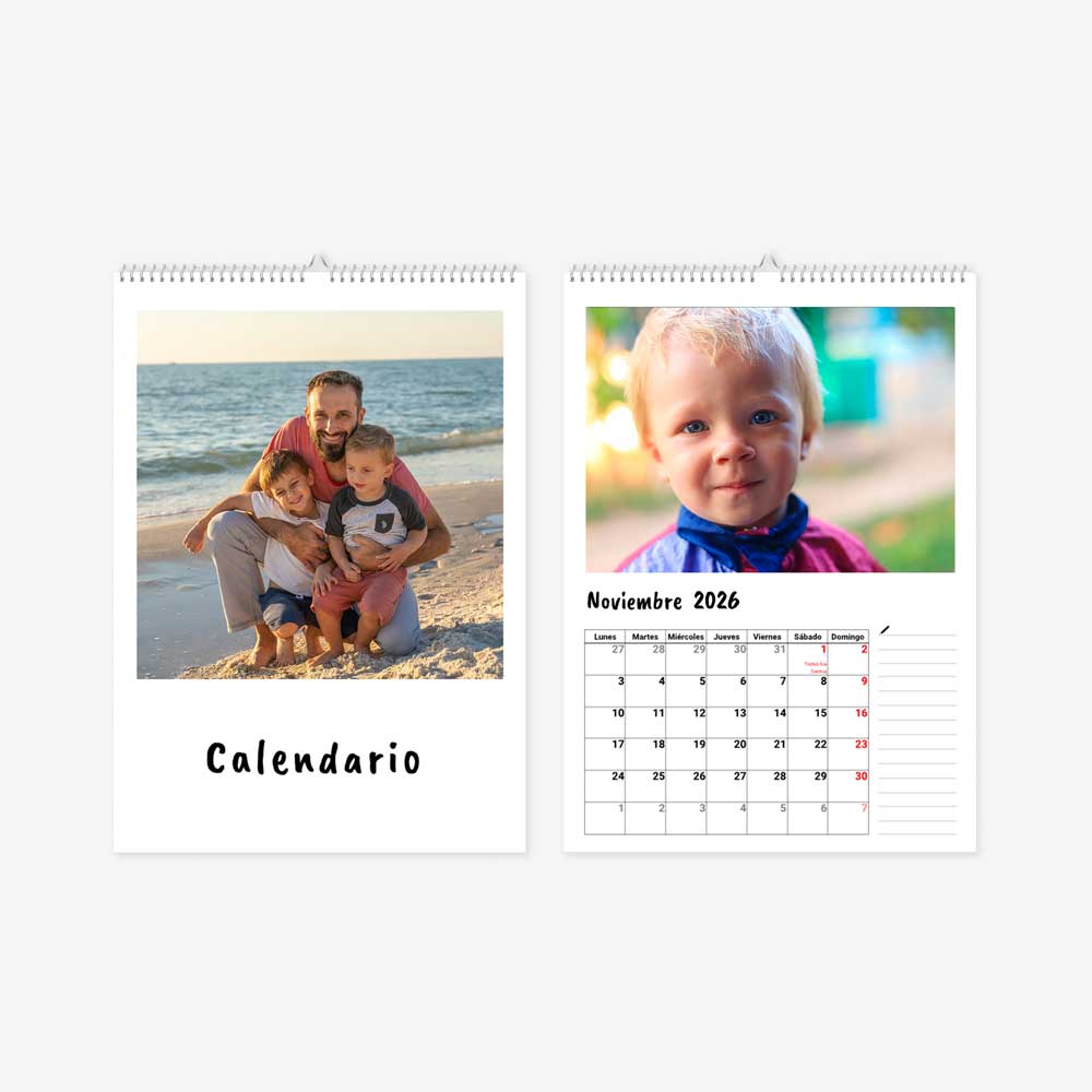 30 40 0002 Calendario de Pared Blanco con notas