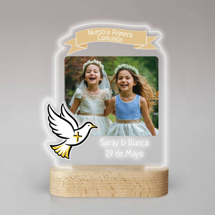 62 11 003 Lámpara Led de Comunión Vuelo de hermanas